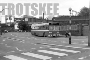 35mm Black and White Negative Crosville Leyland National 11351A/1 SNL399 KMA399T at Macclesfield in 1979