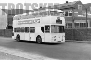 35mm Black and White Negative Sheffield Corporation Daimler CRG6LX 982 AWB982B at  in 1979