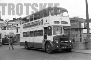 35mm Black and White Negative Blackburn Leyland PD2A/24 33 ABV33B at  in 1979