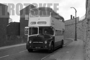 35mm Black and White Negative Blackburn Leyland PD2A/24 37 ABV37B at  in 1979