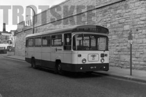 35mm Black and White Negative Blackburn Leyland PSUC1/13 147 GBV17E at  in 1979