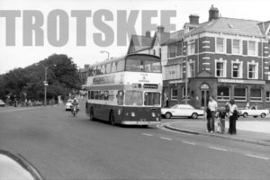 35mm Black and White Negative Fylde Borough Leyland PDR1/1 93 667KD at  in 1979