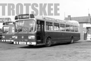35mm Black and White Negative Barrow Corporation Leyland National 11351A/1R 11 NEO829R at  in 1979