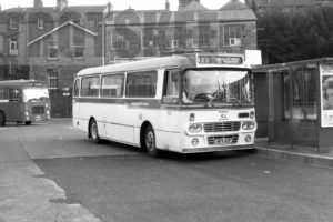 35mm Black and White Negative Lancaster City Council Leyland PSU4C/2R 42 MFR42P at  in 1979