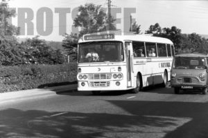 35mm Black and White Negative North Western Ld PSU3B/4R 403 SJA403K at Furness Vale in 1978