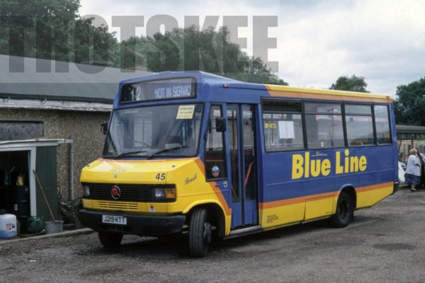 35mm Colour Slide Solent Blue Line Mercedes Benz 709D 45 J219KTT in 2000s