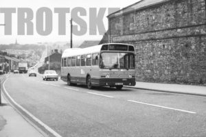 35mm Black and White Negative Greater Manchester PTE Leyland National 10351/1R 166 KBU901P at  in 1979