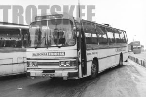 35mm Black and White Negative National Travel West Leyland PSU5C/4R N230 VVU230S at  in 1979