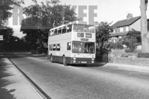 35mm Black and White Negative Greater Manchester PTE Leyland AN68/1R 7131 XJA522L at  in 1979