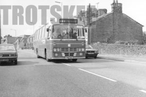 35mm Black and White Negative East Midland Leyland PSU3C/4R 11 PRA11R at  in 1979