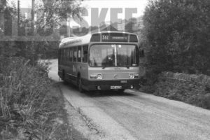 35mm Black and White Negative Greater Manchester PTE Leyland National 10351/1R 117 HNE647N at  in 1979