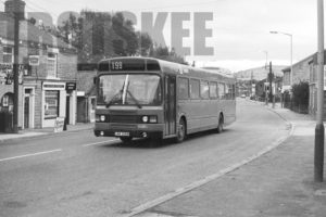 35mm Black and White Negative Trent Leyland National NL116L11/1R  LRB206W at  in 1979