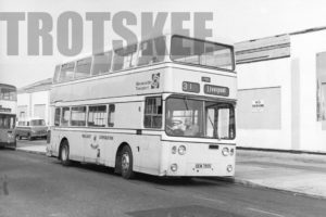 35mm Black and White Negative Merseyside Transport Leyland AN68A/1R 1789 OEM789S at  in 1979