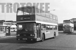 35mm Black and White Negative Crosville Leyland ONLXB/1R DOG101 GFM101X at  in 1979