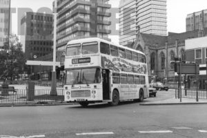 35mm Black and White Negative West Yorkshire PTE Bristol VRT/SL3/6LXB 1765 SUB789W at  in 1979