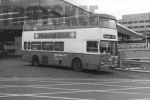 35mm Black and White Negative Metro Scania BR111DH 2652 MNW652P at Bradford in 1979