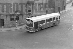 35mm Black and White Negative Metro Leyland National NL106L11/1R 1316 LUA316V at  in 1979