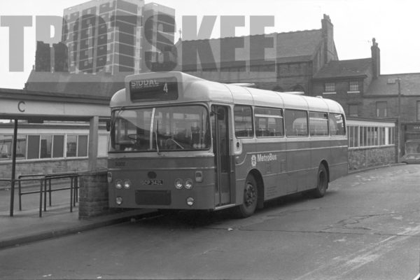 35mm Black and White Negative Metro Leyland PSU4B/2R 3002 SCP342L at  in 1979