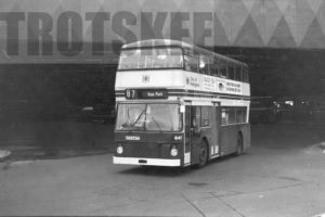 35mm Black and White Negative City of Nottingham Leyland AN68A/1R 647 BTV647T at  in 1979