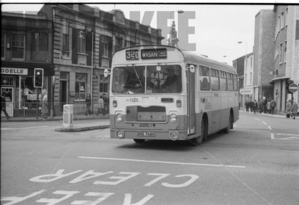 35mm Black and White Negative GMPTE Bristol LH 1325 BNE768N at St Helens in 1978