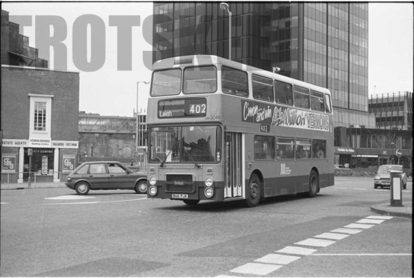 35mm Black and White Negative GMPTE Leyland Olympian 3046 B46PJA at Rochdale in 1982