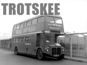 Larger Negative Northern AEC Routemaster 3079 RCN695 at Sunderland in 1975