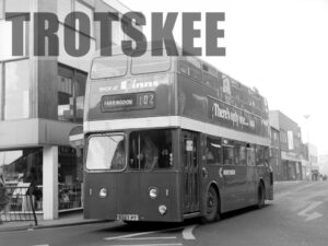 Larger Negative Northern Leyland Atlantean 3175 9327PT at Sunderland in 1975