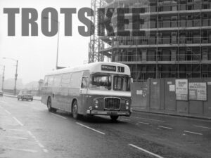 Larger Negative United Bristol RELH6G 1223 HHN723D at Newcastle in 1975