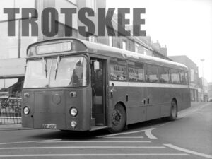 Larger Negative Northern Leyland Leopard 4317 VUP463F at Newcastle in 1975