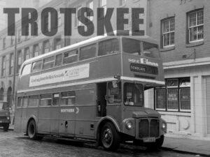 Larger Negative Northern AEC Routemaster 3106 FPT592C at Newcastle in 1975