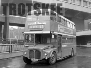 Larger Negative Northern AEC Routemaster 2106 EUP406B at Newcastle in 1975