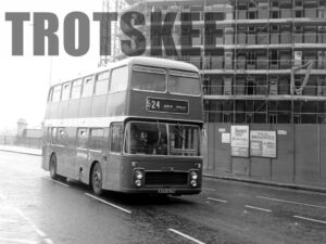Larger Negative Northern Bristol VRT 3241 RCN167N at Newcastle in 1975