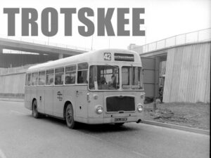 Larger Negative Tyneside PTE Bristol 973 ECU203E at Newcastle in 1975