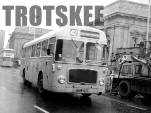 Larger Negative Tyneside PTE Bristol 973 ECU203E at Newcastle in 1975