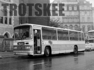 Larger Negative Tyneside PTE Leyland Leopard 9 LVK409L at Newcastle in 1975