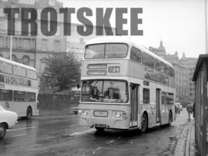 Larger Negative Tyneside PTE Leyland Atlantean 719 GBB519K at Newcastle in 1975