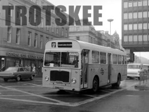 Larger Negative Tyneside PTE Bristol 980 HCU520G at Newcastle in 1975