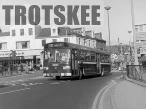 Larger Negative Northern Leyland National 4405 UUP824K at Sunderland in 1975