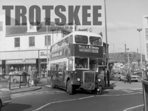 Larger Negative Northern Leyland Titan 3167 YPT297 at Sunderland in 1975