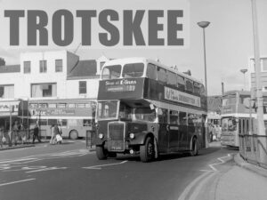 Larger Negative Northern Leyland Titan 3164 YPT290 at Sunderland in 1975