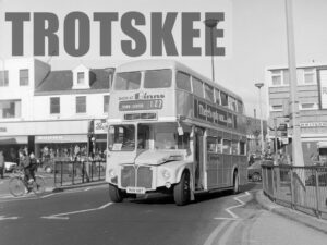 Larger Negative Northern AEC Routemaster 3071 RCN687 at Sunderland in 1975