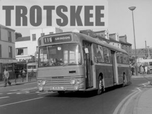 Larger Negative Northern Daimler Fleetline 4191 KCN13J at Sunderland in 1975