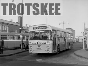 Larger Negative Tyneside PTE AEC Swift 952 NBR152M at Sunderland in 1975