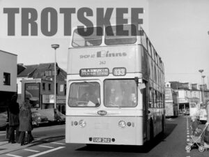 Larger Negative Tyneside PTE AEC Swift 262 UGR262 at Sunderland in 1975