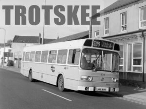 Larger Negative Tyneside PTE Leyland National 834 HNL165N at Sunderland in 1975