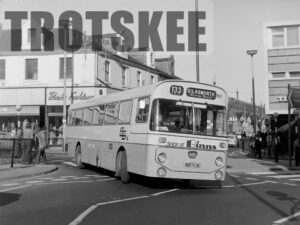 Larger Negative Tyneside PTE AEC Swift 952 NBR152M at Sunderland in 1975