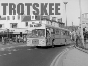 Larger Negative Tyneside PTE Leyland Panther 876 FBR76D at Sunderland in 1975