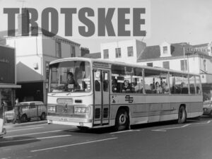 Larger Negative Tyneside PTE Leyland Leopard 1 LVK401L at Sunderland in 1975