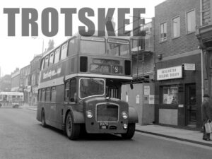 Larger Negative United Bristol 275 2075HN at Bishop Aukland in 1975