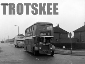 Larger Negative United Bristol 275 2075HN at Bishop Aukland in 1975